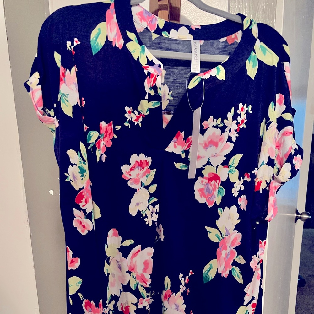 New Dear Scarlett Floral Print Blouse